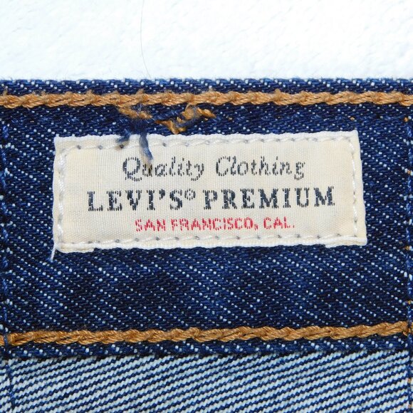 Levi's Ribcage Wide Leg Jeans in Shaded View | Dark Wash Denim | Y2K | EUC | 25 - Picture 10 of 11